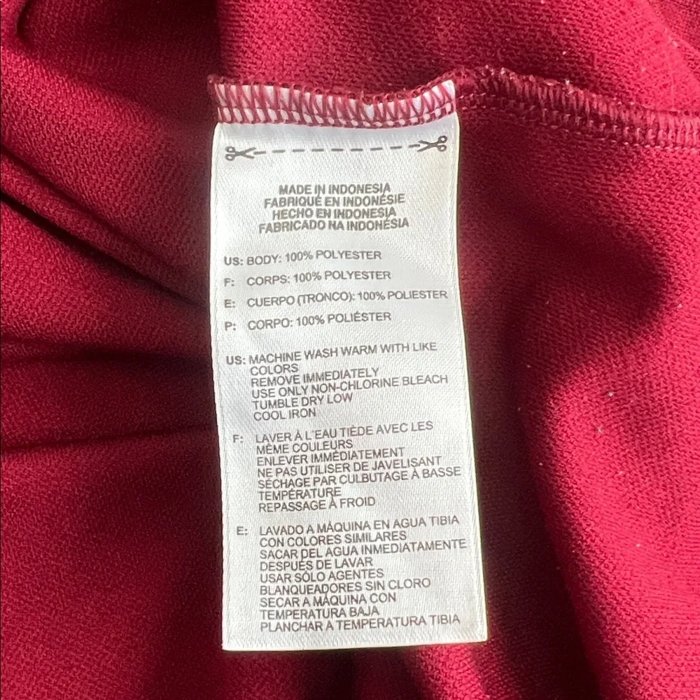 Adidas Athleisure Polo Burgundy Stripe Size Small